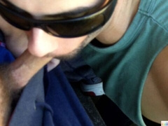 Tyler Andrews shines in a public gay blowjob movie