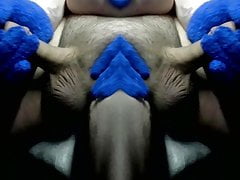 blue gloves