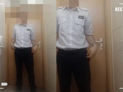 Another Guard , jizm in work wc