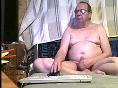 grandfather stroke on web cam