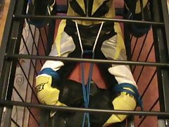 Yellow and black - caged bikerslave