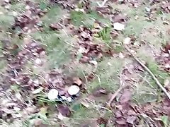 Running with Cock Out in the Trees