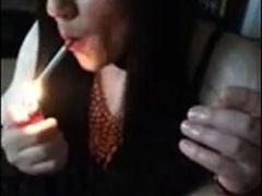 Crossdresser Smokes and Swallows