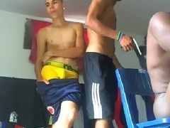 Amateur twink group enjoys bareback anal fun