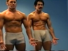 Bodybuilder spanked into shape