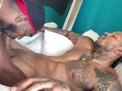 Uncut dicks throbbing in cock 2 cock action with deepthroat