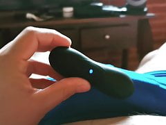 Vibrador en mi verga de oso parada
