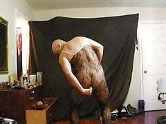 New body stocking and anal plug rocking