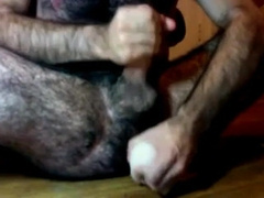 Hairy guy and his dildo 5