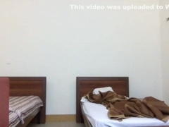 bald indian old man showing full body in underwear