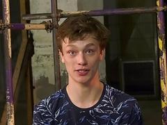 Restrained twink gay Alex Faux anal fucked with toys by dom