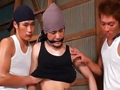 japanese warehouse threesome