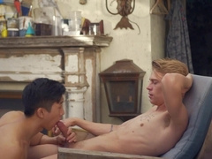 Bareback fucking with two super horny dudes