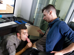 Office sex for the nympho sluts Sean Peek and Eddie Rabbit