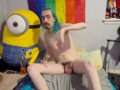 Small masturbation session leading to a big cumshot