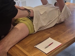 Drenching Myself on His Lap