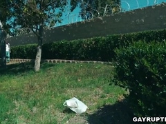 Romeo Davis And Ryan Jordan - Homeless Man Ryan Got Fucked From Behind