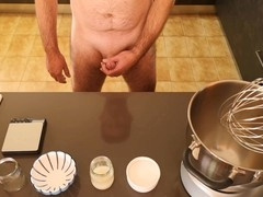 Daddy eating own cum, eating own cum fetish, uncut daddy cum