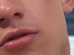 Skinny and smooth twink wanking it off