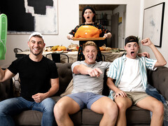 Turkey Time with some gay gobble gobble action