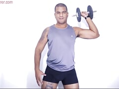 Bastard alpha faggot humiliation flexing muscles