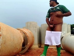 After the football match, The Hunter Black enjoys some solo outdoor action