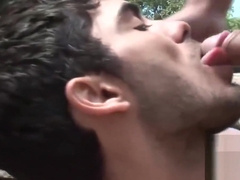 Junior Bastos and Kaike enjoy a sun drenched outdoor fuck