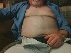 Hairy Grandpa Bear Fondling His Cock 10