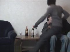 Party trio twinks fucking and analcum