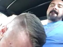 A little stop for groceries and feeding his sexy boy