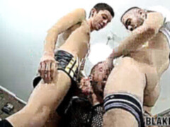 Big dicked lads deeply screwing in ultra-kinky threesome