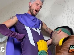 Amateur rimming, gay rimming, halloween costume