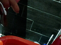 Urine in a public toilet