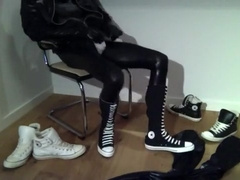 Converse kneehigh - adidas chile - shiny spandex dress