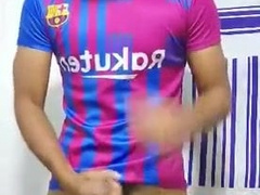 Latinburritohot7 strokes his massive tool with a warm smile