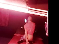 Empty sex-cinema in Germany, but I had fun with my dildo