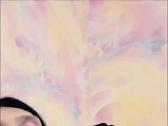 Crossdresser deepthroats fake penis