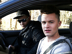 Backseat car  fuck for Shaun Mann and James Thomas