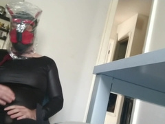 Insane Puppy self Restrain Bondage two