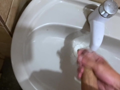 Enormous Man-Meat Spunking in the public