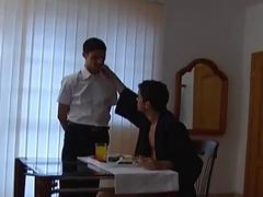 Two hot twinks get a little room service