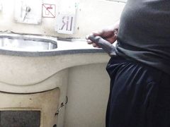 Desi guy jerking off in public train - Train bathroom sex
