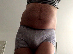 undressing.stroking and rod and balls slapping til cumming!