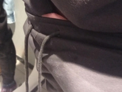 depraved hooligan masturbated off in the supermarket