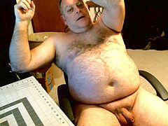 bare cub Dad on webcam