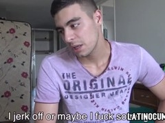 Handsome young amateur Latino guy gets paid to fuck a gay filmmaker