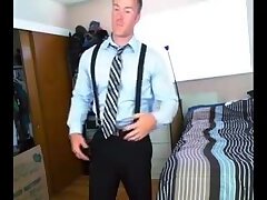 Travis Steel Dresses Up And Strips