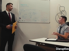 Office clerk has no choice but to inhale chief' step-stepson shaft