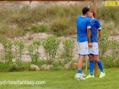 Soccer stepbro attacks his buddy again!