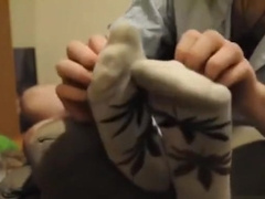 old Tickles his boyfriend's Feet